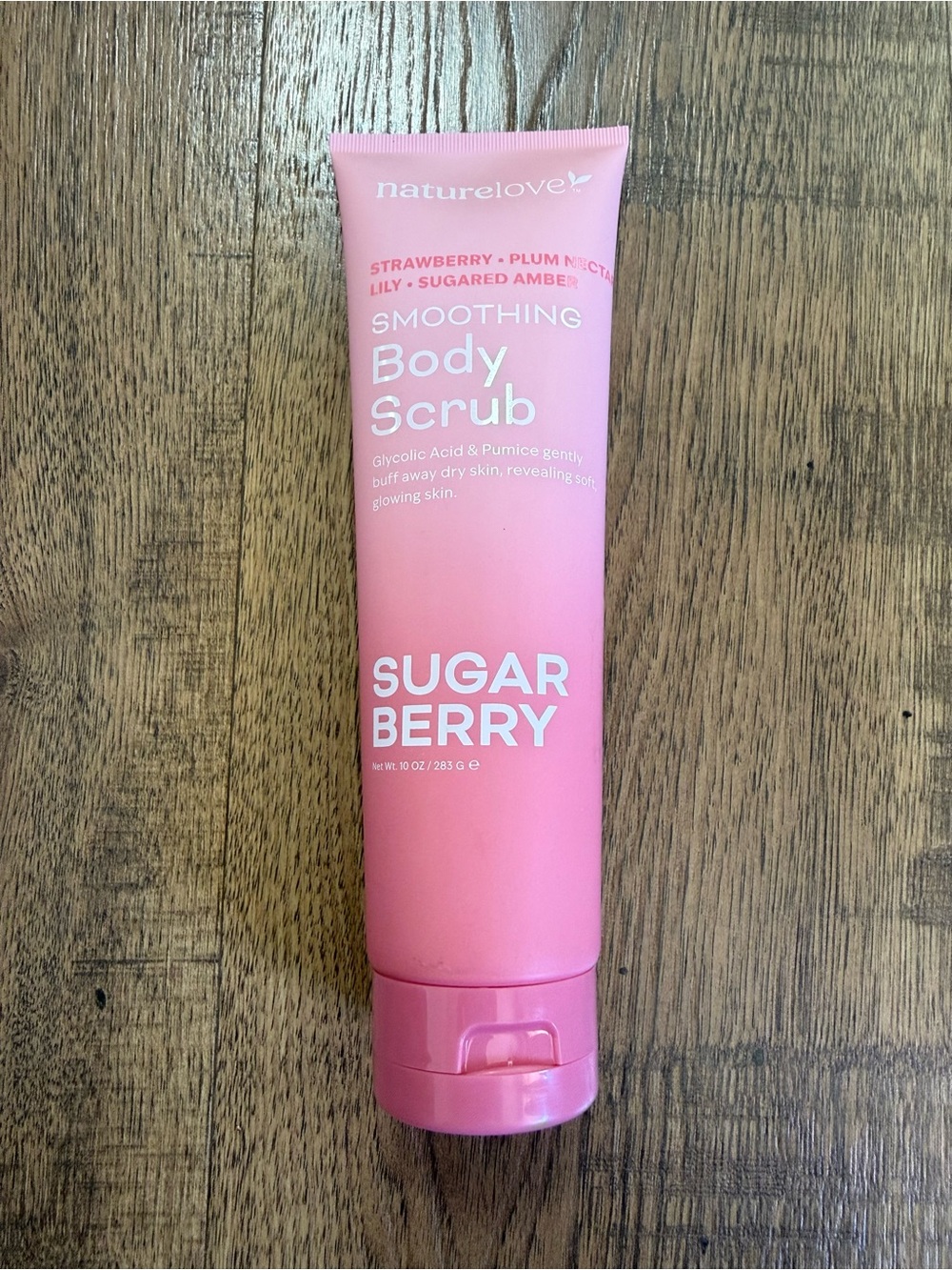 NATURELOVE Sugar Berry Smoothing Body Scrub Glycolic Acid Pumice 10 oz.